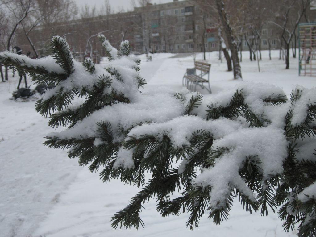 В столице Хакасии произошел снегопад с громом и молниями