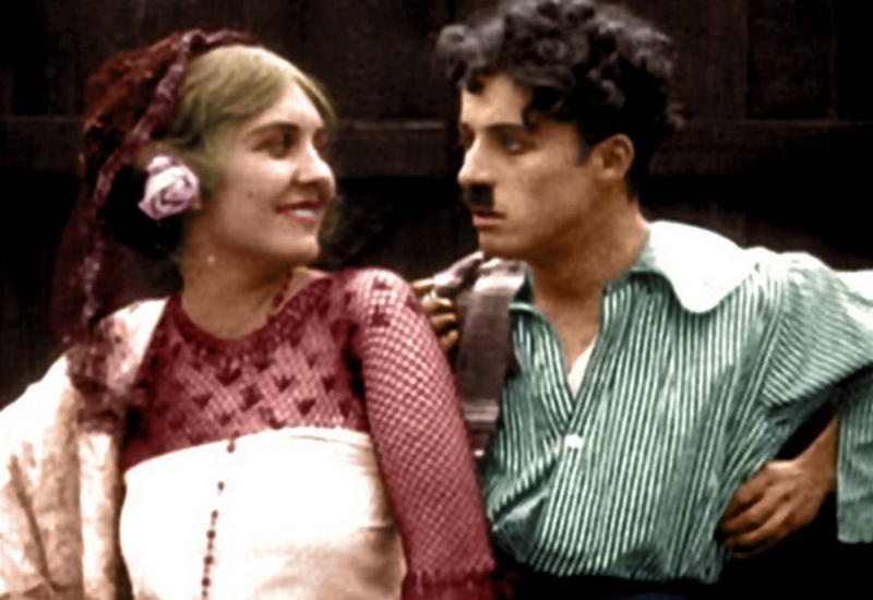 14 редких раскрашенных фотографий Чарли Чаплина, сделанных в 1910-1930-х годах