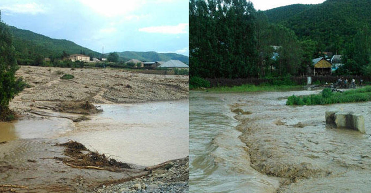 На затопленных территориях в Исмаиллы проводится дезинфекция