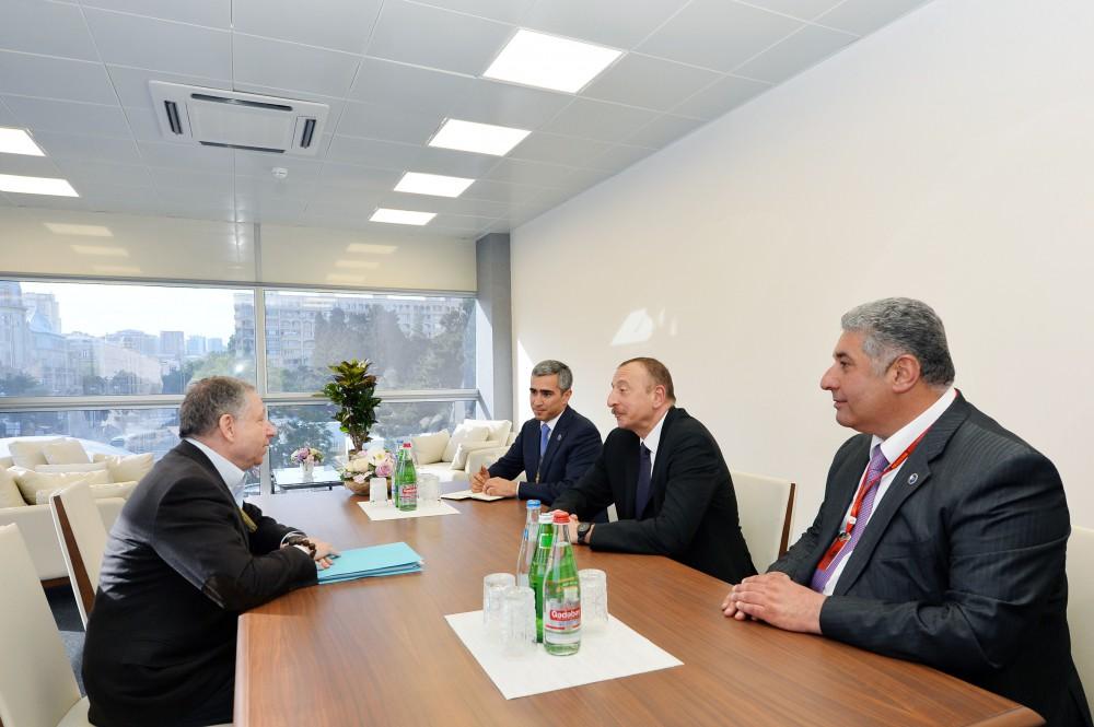 Президент Ильхам Алиев принял главу Международной автомобильной федерации