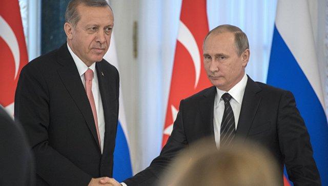 Объявление В. Путина и Эрдогана по результатам встречи в Петербурге