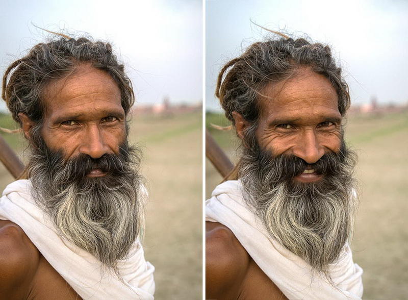 фото незнакомцев до и после улыбки