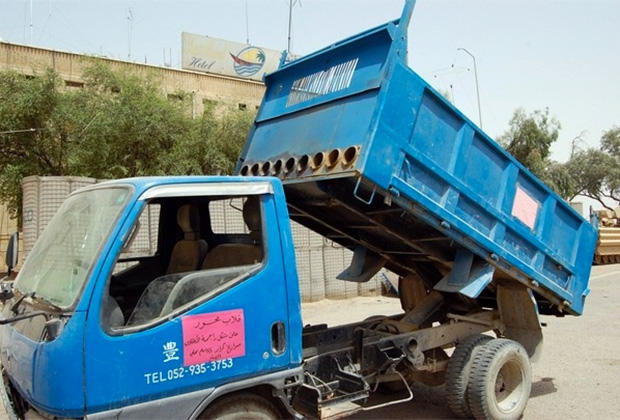 Грузовик, переделанный в РСЗО