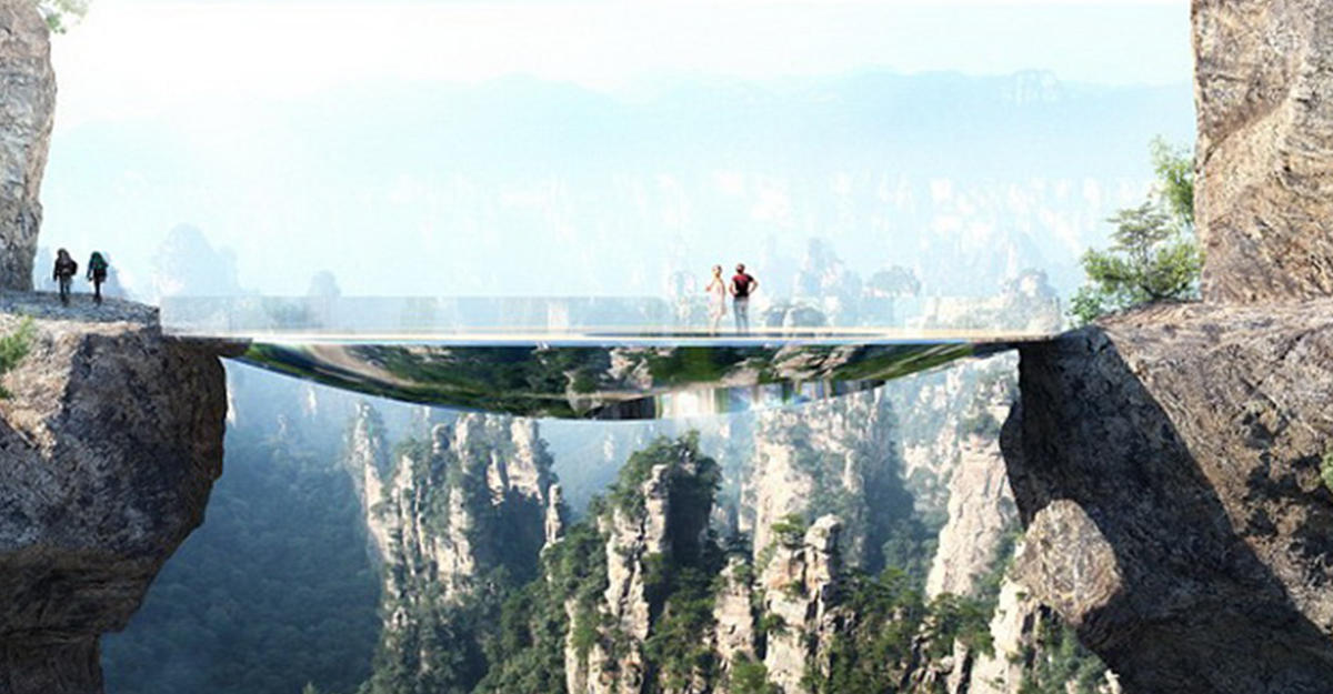 В Китае построят еще один высокогорный мост со стеклянным полом