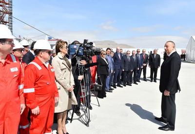 Президент Ильхам Алиев: Строительство полупогружной буровой установки "Гейдар Алиев" демонстрирует и нашу силу, и наши возможности
