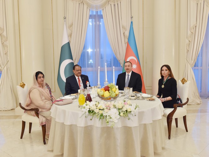 От имени Президента Ильхама Алиева был устроен прием в честь главы Пакистана
