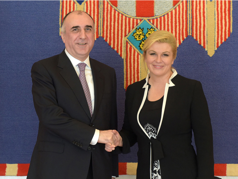 Эльмар Мамедъяров встретился с главой Хорватии