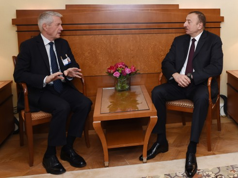 Президент Ильхам Алиев встретился с генсеком Совета Европы Торбьерном Ягландом