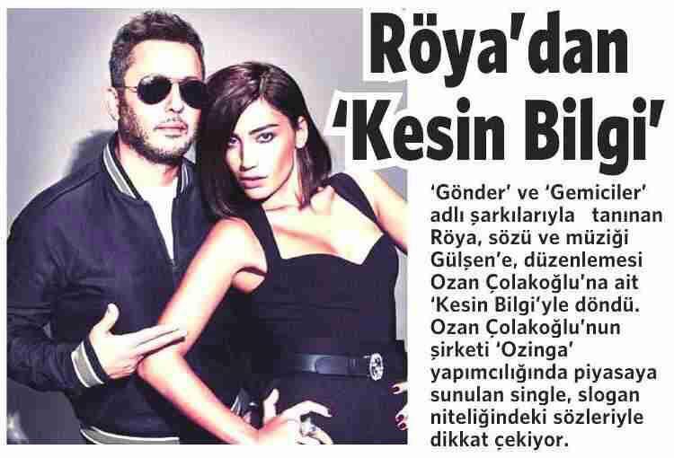 Турецкая певица написала песню для Ройи