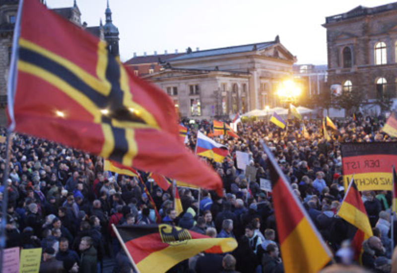 Антиисламский митинг в Дрездене
