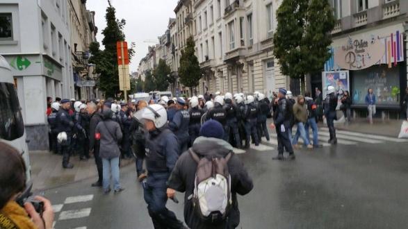 Полиция разогнала митинг в Брюсселе, 19 задержанных