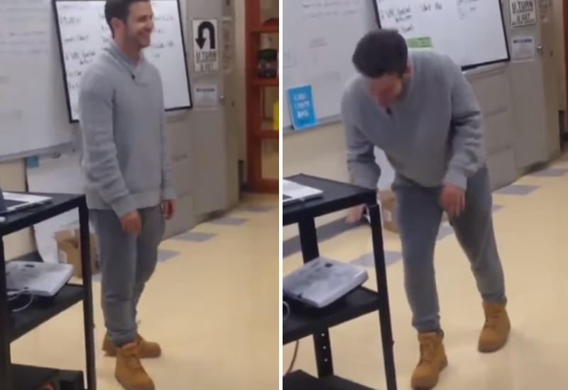 Этот учитель покорил соцсети своим танцем