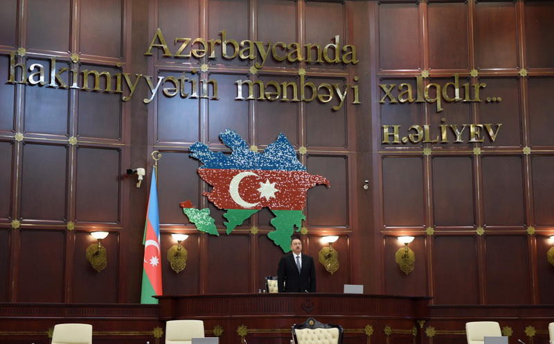 Президент Ильхам Алиев принял участие в первом заседании Милли Меджлиса пятого созыва