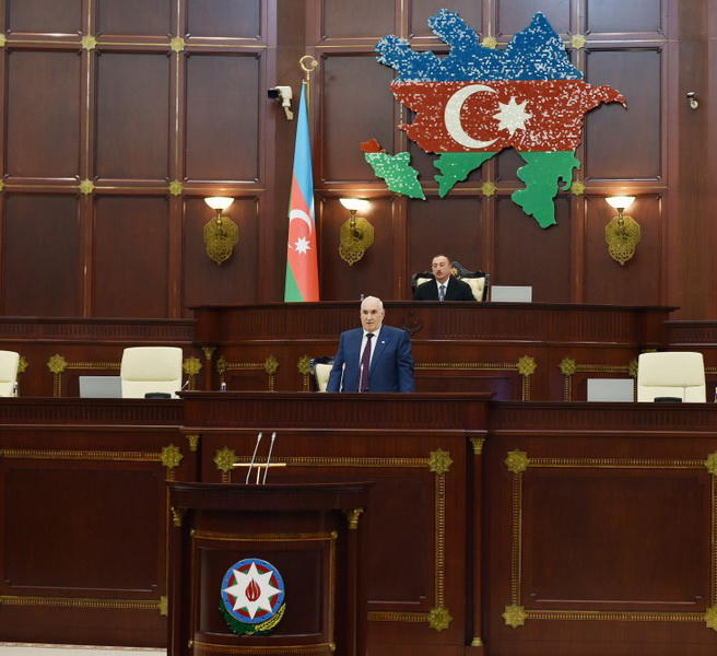Президент Ильхам Алиев принял участие в первом заседании Милли Меджлиса пятого созыва