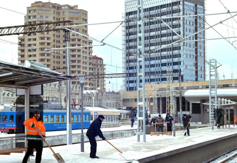 Снегопад не нарушил график движения поездов