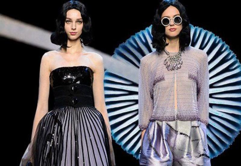 Лиловые краски в коллекции Armani Privé SS 2016 на Haute Couture Week