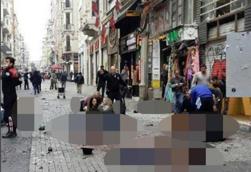 Камеры зафиксировали момент самоподрыва террориста в центре Стамбула