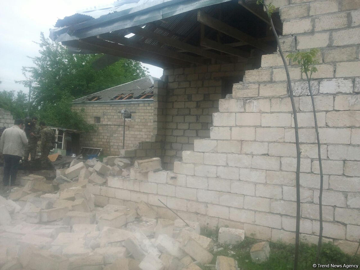 Обстрелянное армянами агдамское село Гарадаглы