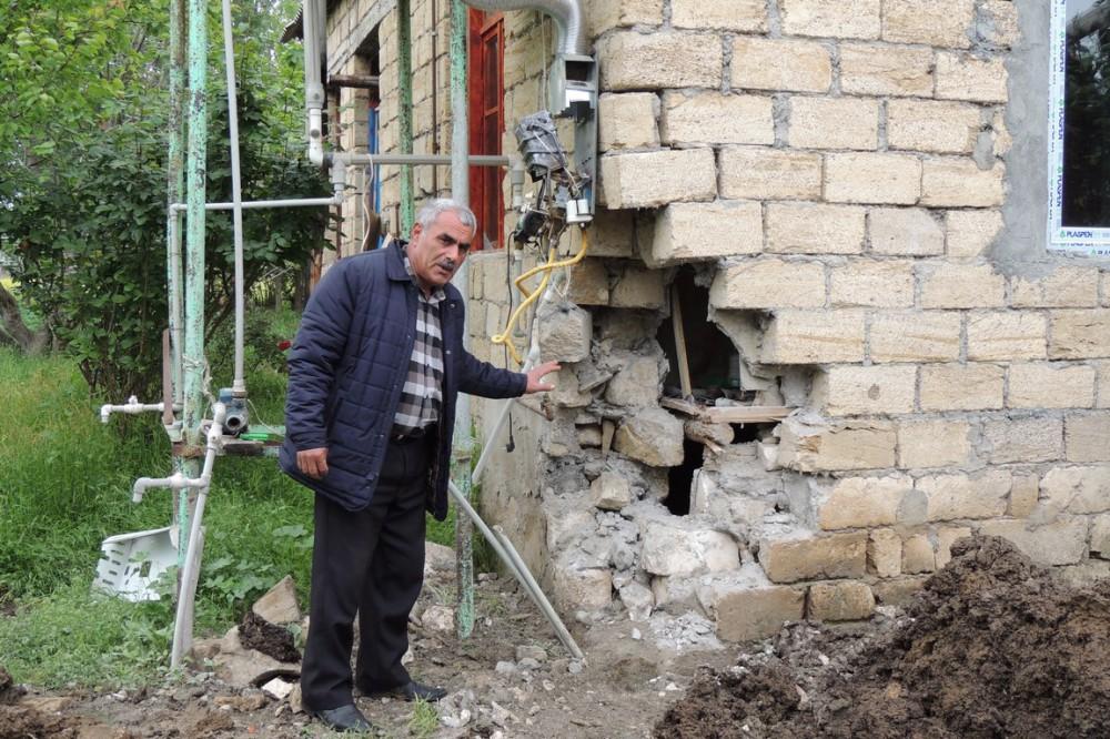 Обстрелянное армянами агдамское село Афетли