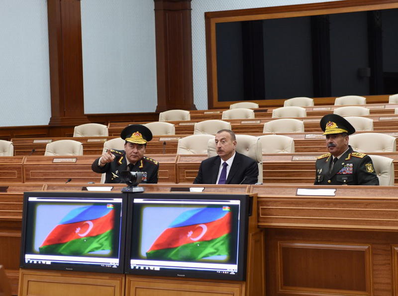 Президент Ильхам Алиев принял участие в открытии нового административного здания Генштаба ВС