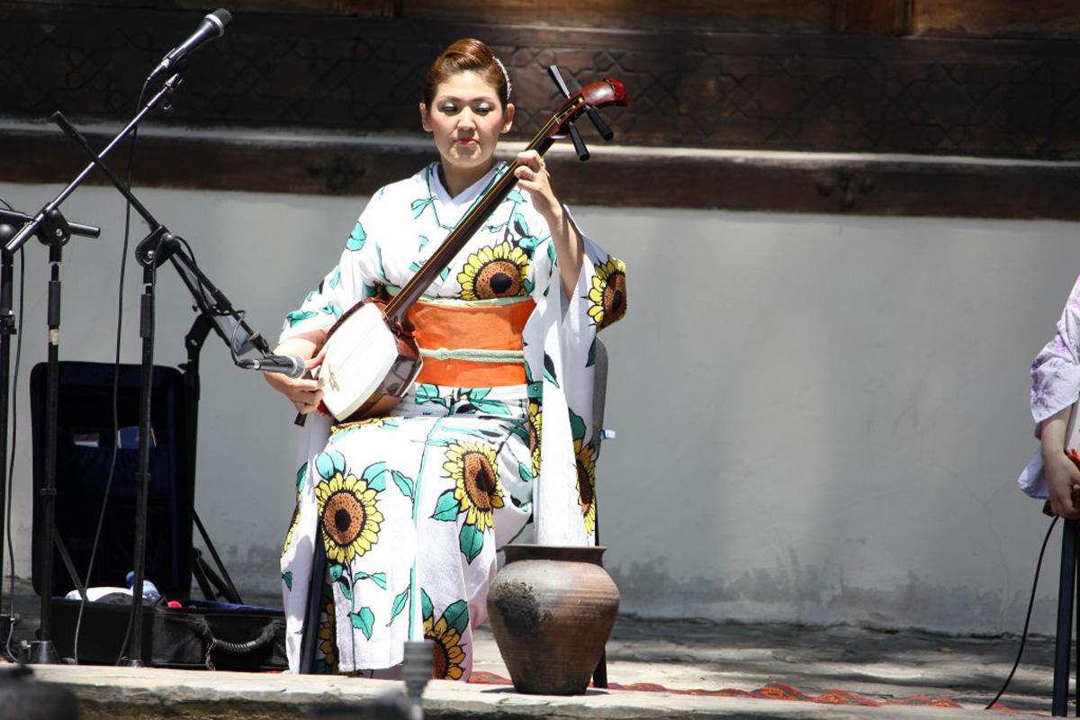 Выступление японского ансамбля "Вас-Лига" в рамках фестиваля "Шелковый путь"