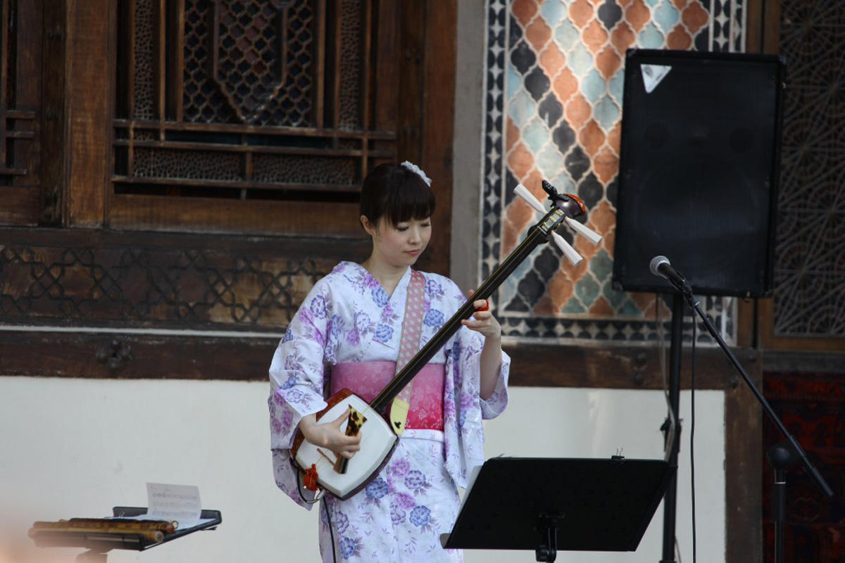 Выступление японского ансамбля "Вас-Лига" в рамках фестиваля "Шелковый путь"