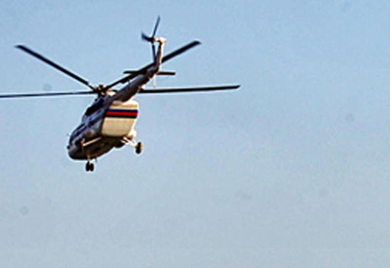 Zavoddakı yanğının söndürülməsi üçün helikopter cəlb edildi