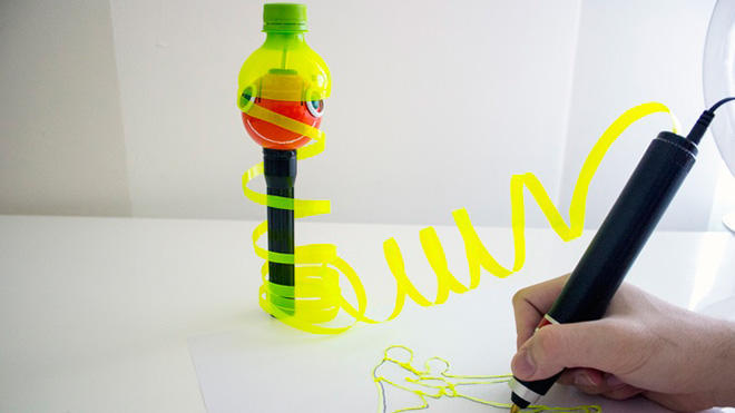 Изобретена 3D-ручка, печатающая пластиковыми отходами