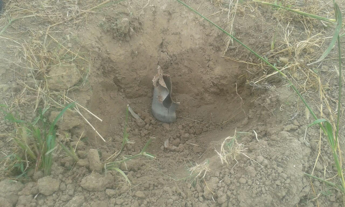 В Агджабеди нашли часть ракеты комплекса "Град"