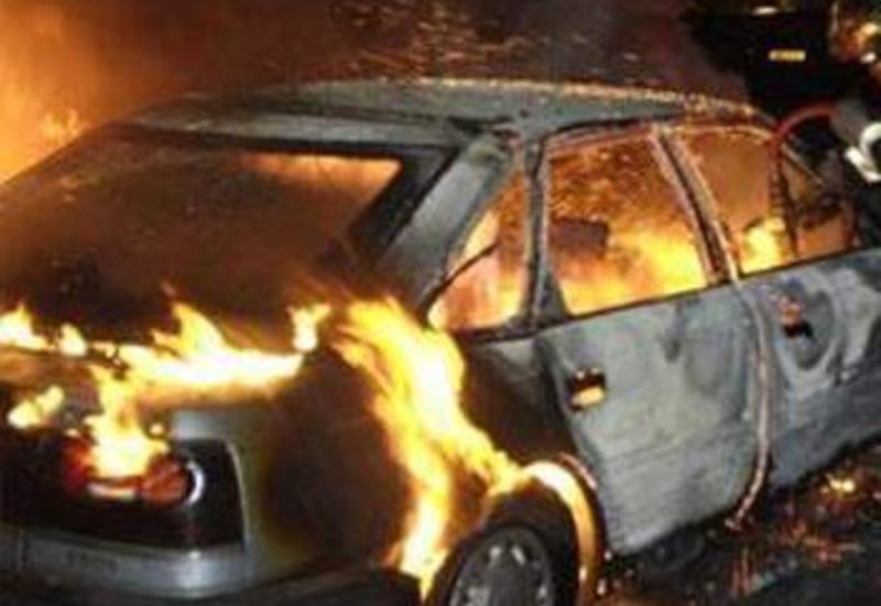 В Азербайджане сгорел автомобиль