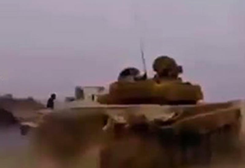 Сирийский танк дважды уклонился от ракет TOW