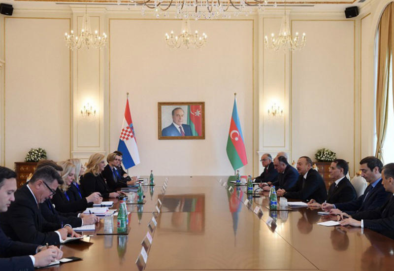Президент Ильхам Алиев: У Азербайджана и Хорватии есть хорошая возможность для развития двустороннего сотрудничества
