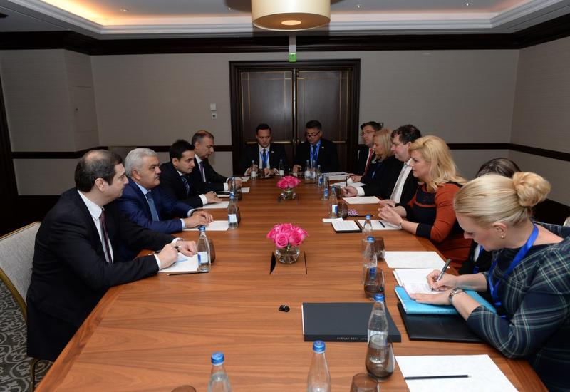 Ровнаг Абдуллаев на переговорах с Президентом Хорватии