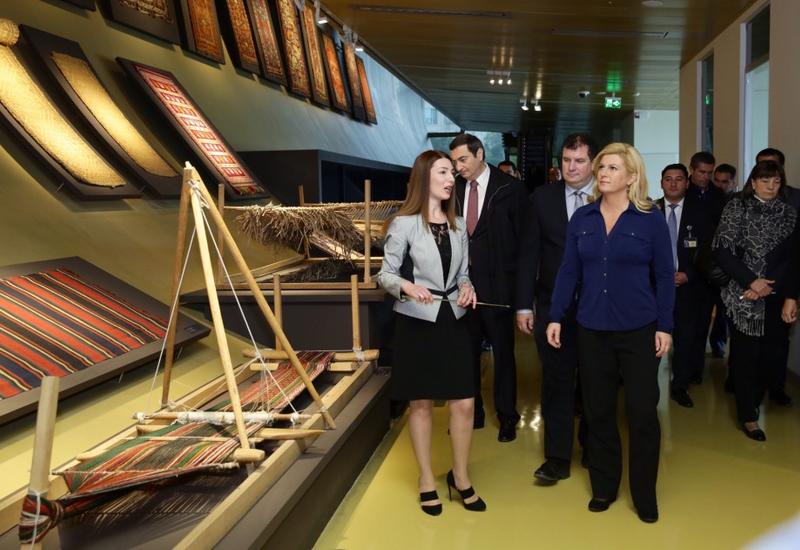 Президент Хорватии побывала в Музее ковра Азербайджана