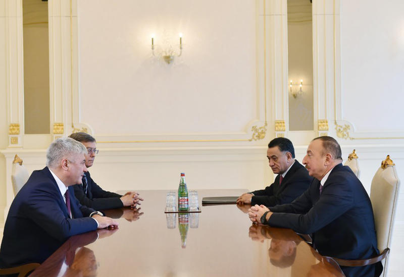 Президент Ильхам Алиев принял министра внутренних дел России