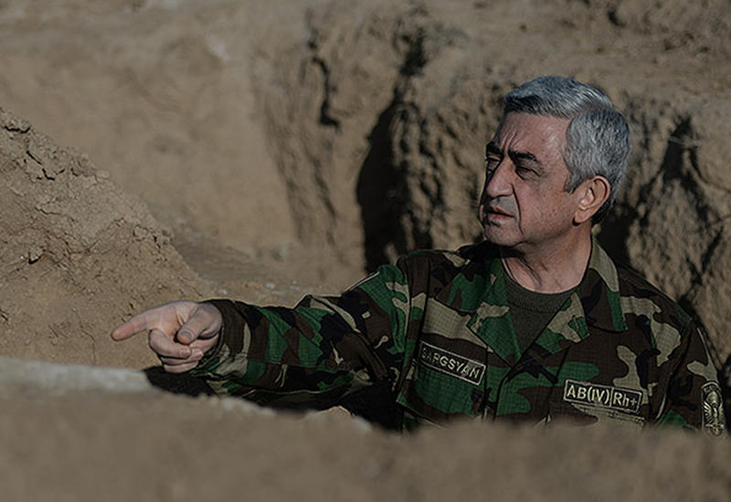 Напуганный Саргсян снова в оккупированном Карабахе