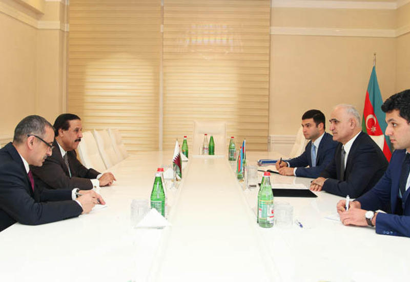 Шахин Мустафаев на переговорах с послом Катара