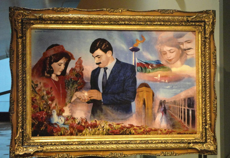 В Баку представили ковер, посвященный шехидам Ильхаму и Фаризе Аллахвердиевым