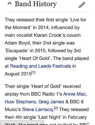 Британец попал на концерт любимой группы, исправив статью в "Википедии"