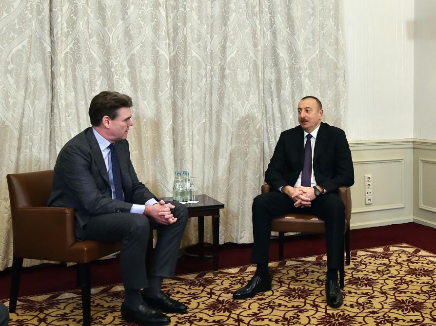 Президент Ильхам Алиев встретился в Мюнхене с мэром Киева и главным исполнительным секретарем компании МАN SE