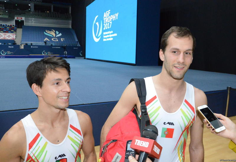 Португальские гимнасты: Федерация гимнастики Азербайджана смогла удивить нас новым световым оформлением зала
