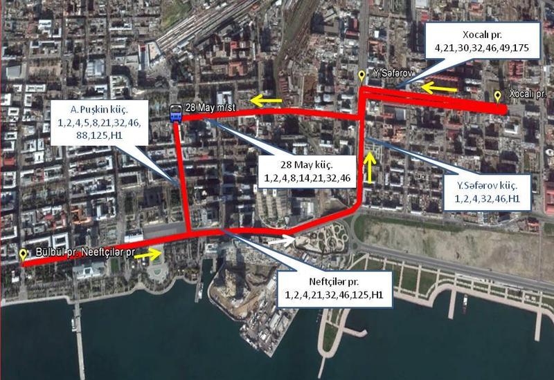 В Баку изменят ряд автобусных маршрутов