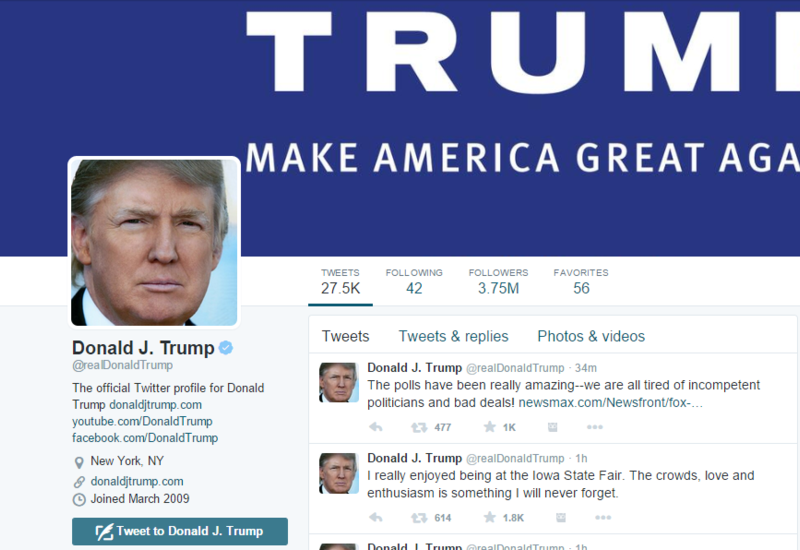 Трампа раскритиковали за ведение политики через Twitter