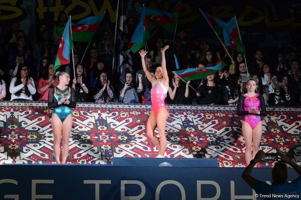 В Баку прошла церемония награждения победителей и призеров первого дня финалов Кубка мира по спортивной гимнастике