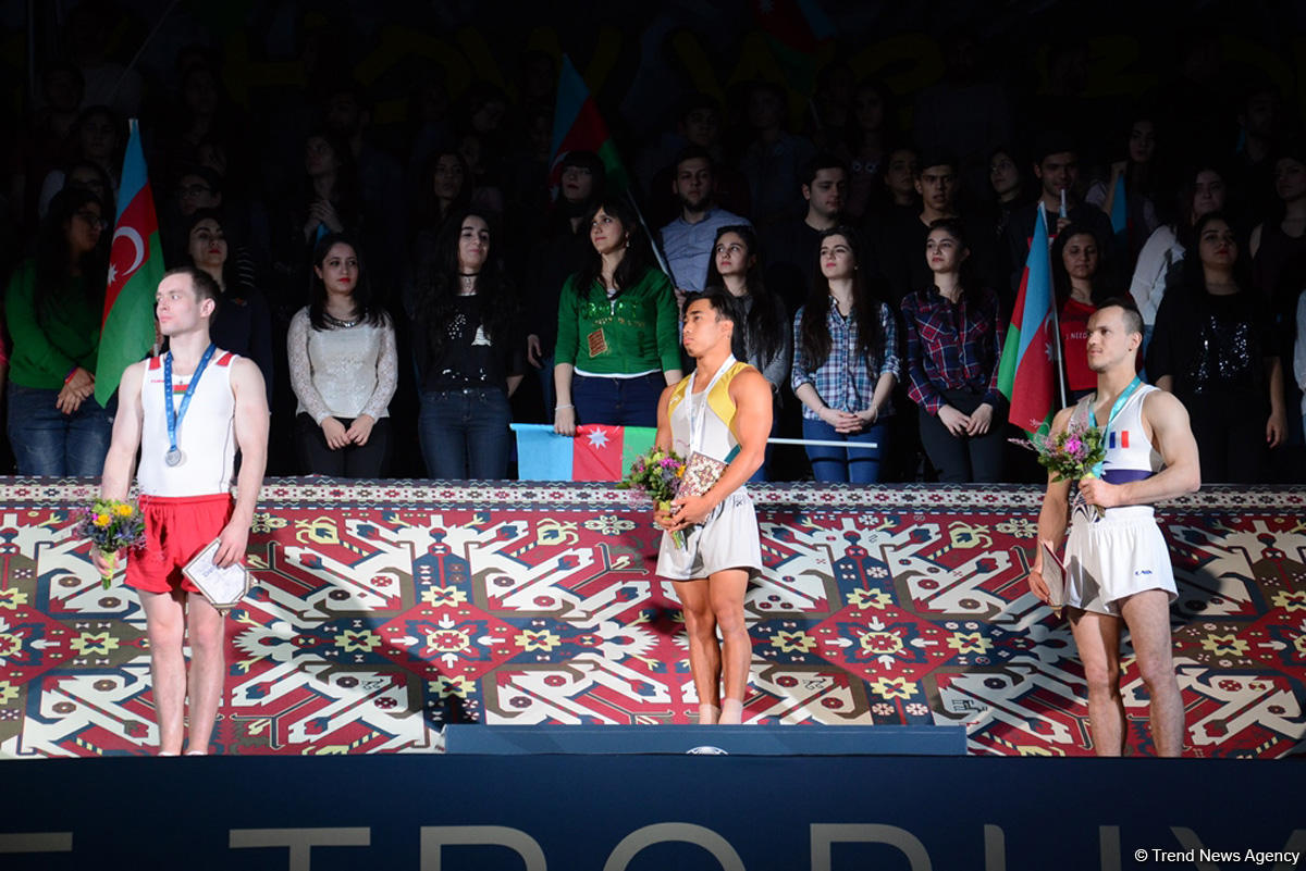 Состоялась церемония награждения победителей и призеров Кубка мира по спортивной гимнастике в Баку