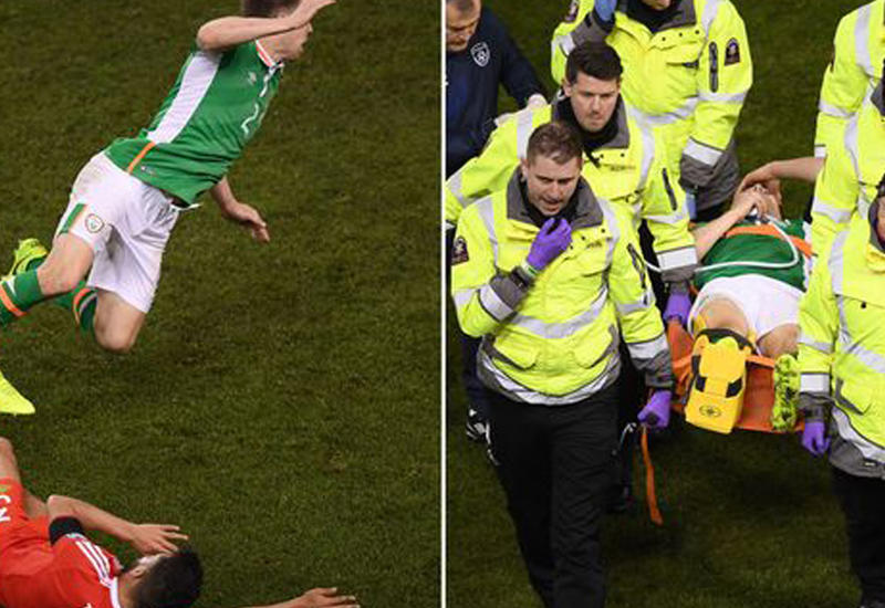 Валлийский футболист чуть не оторвал ногу капитану сборной Ирландии