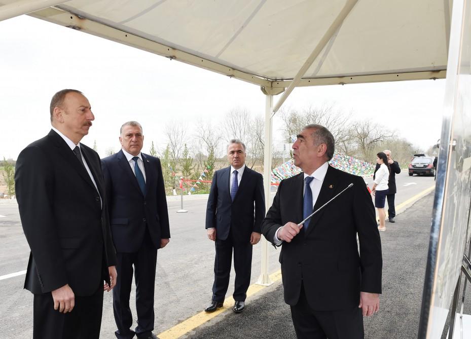 Поездка Президента Ильхама Алиева в Саатлинский район