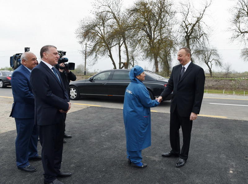 Поездка Президента Ильхама Алиева в Саатлинский район