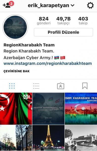 Azərbaycanlılar erməni məşhurların Instagram-ından himnimizi səsləndridilər