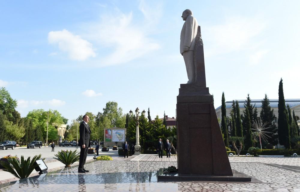 Поездка Президента Ильхама Алиева в Евлахский район